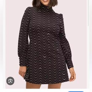 Kate Spade Wavy Dot Ponte Dress -Size M